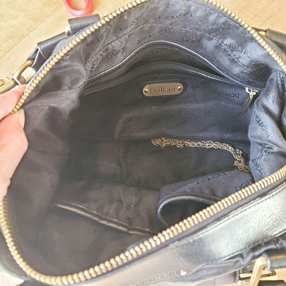Botkier Women’s Shoulder Bag Satchel Soft Leather/Satin Fabric RARE - Picture 9 of 12